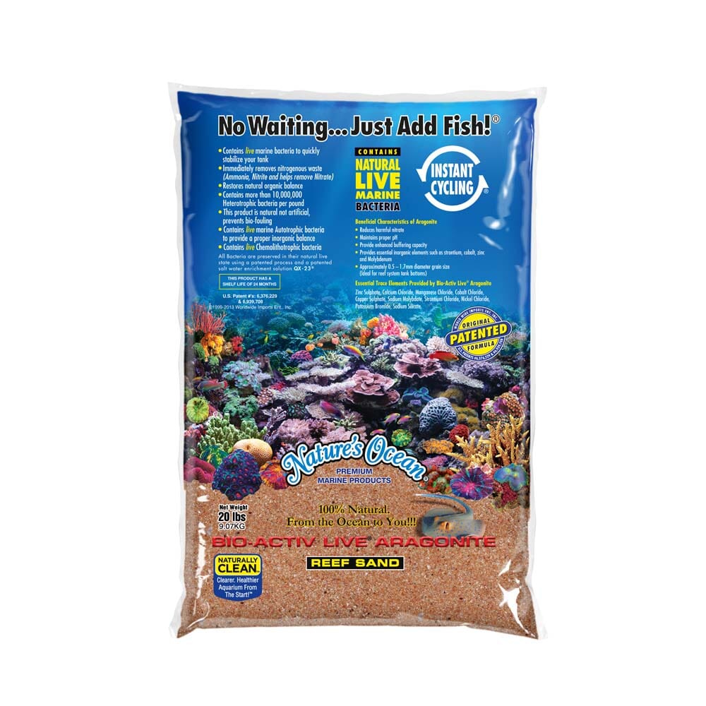 Nature's Ocean Bio-Activ Live Aragonite Australian Live Sand - 20 lbs - 2 Count