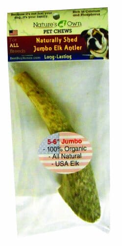 Nature's Own USA Elk Antler Natural Dog Chews - Natural - 5-6 In - Jumbo