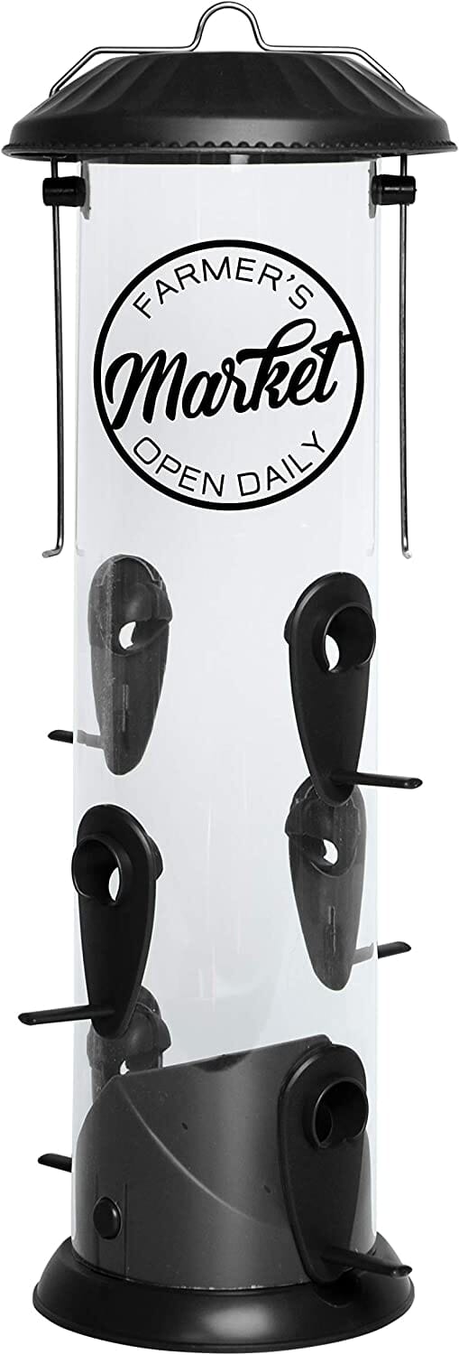 Nature's Way Farmhouse Easy Clean Tubed Wild Bird Feeder - White - 2.8 Qt Cap