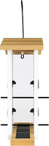 Nature's Way Farmhouse Vertical Wooden Hopper Wild Bird Feeder - White - 1.5 Qt Cap