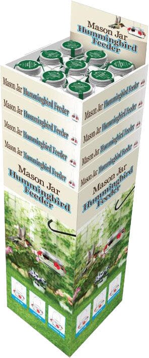 Nature's Way Mason Jar Hummingbird Feeder Display - Clear - 36 Count