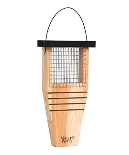 Nature's Way Tail Prop Suet and Seed Cake Wild Bird Feeder - Cedar - 14 X 7.875 X 3 In