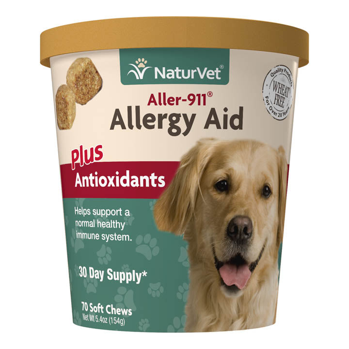 Naturvet Allergy Aid Plus Antioxidants Soft Chew Cat and Dog Supplements - 70 ct Cup