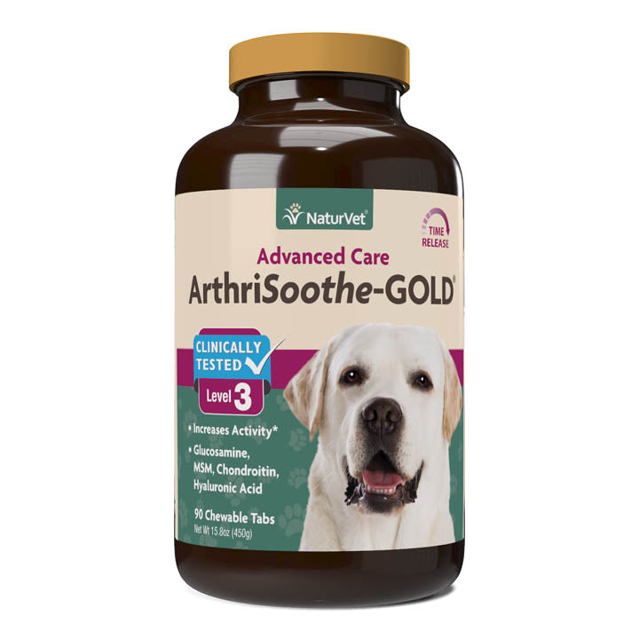 Naturvet ArthriSoothe GOLD Tablets Time Release Hip and Joint Dog Supplements - 90 ct Bottle