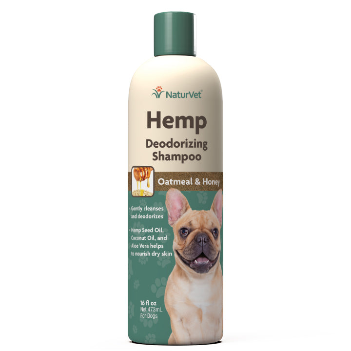 Naturvet Hemp Deodorizing Dog Shampoo with Oatmeal & Honey - 16 oz