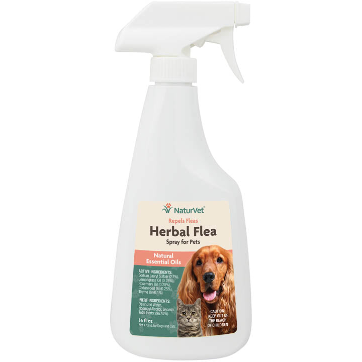 Naturvet Herbal Cat and Dog Flea and Tick Spray - 16 oz Bottle