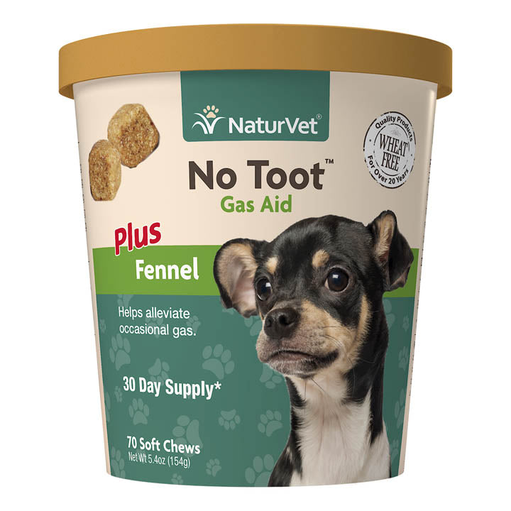 Naturvet No Toot Gas Aid Soft Chew Dog Supplements - 70 ct Cup