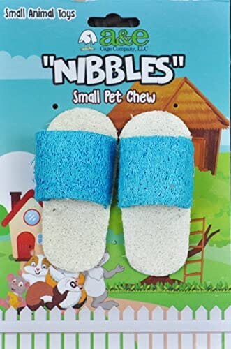 Nibbles Loofah Sandals Chew Small Animal Chewy Treats - Small