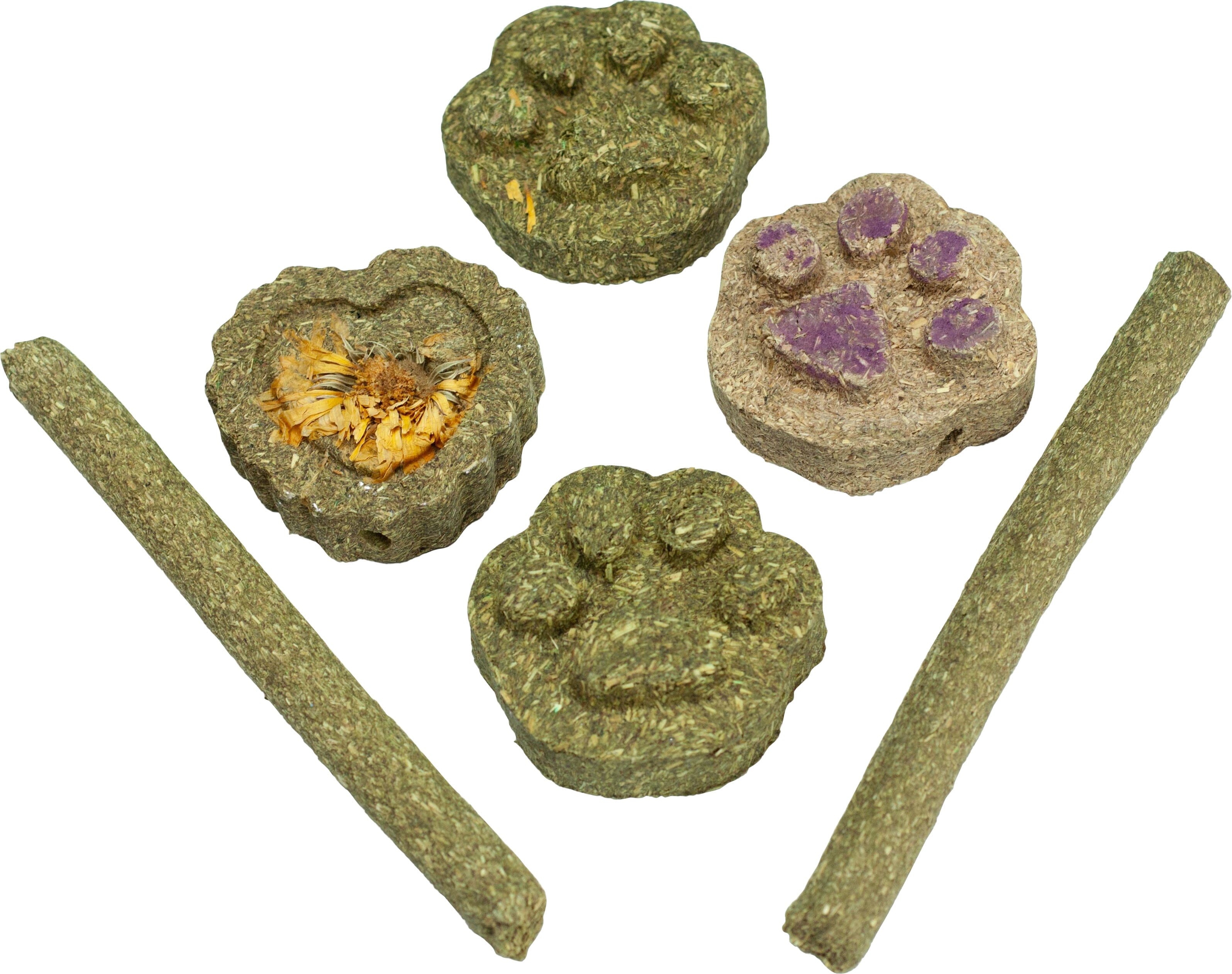 Nibbles Timothy Hay Chews Variety Pack Small Animal Chewy Treats - 6 Count