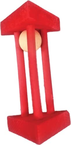 Nibbles Wooden Triangle with Ball Small Animal Chew Toy - Small