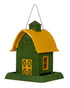 North States Village Collection Barn Plastic Hopper Wild Bird Feeder - Green/Yellow - 5 Lbs Cap
