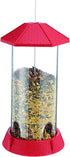 North States Village Collection Gazebo Plastic Hopper Wild Bird Feeder - Red - 2.25 Lbs Cap
