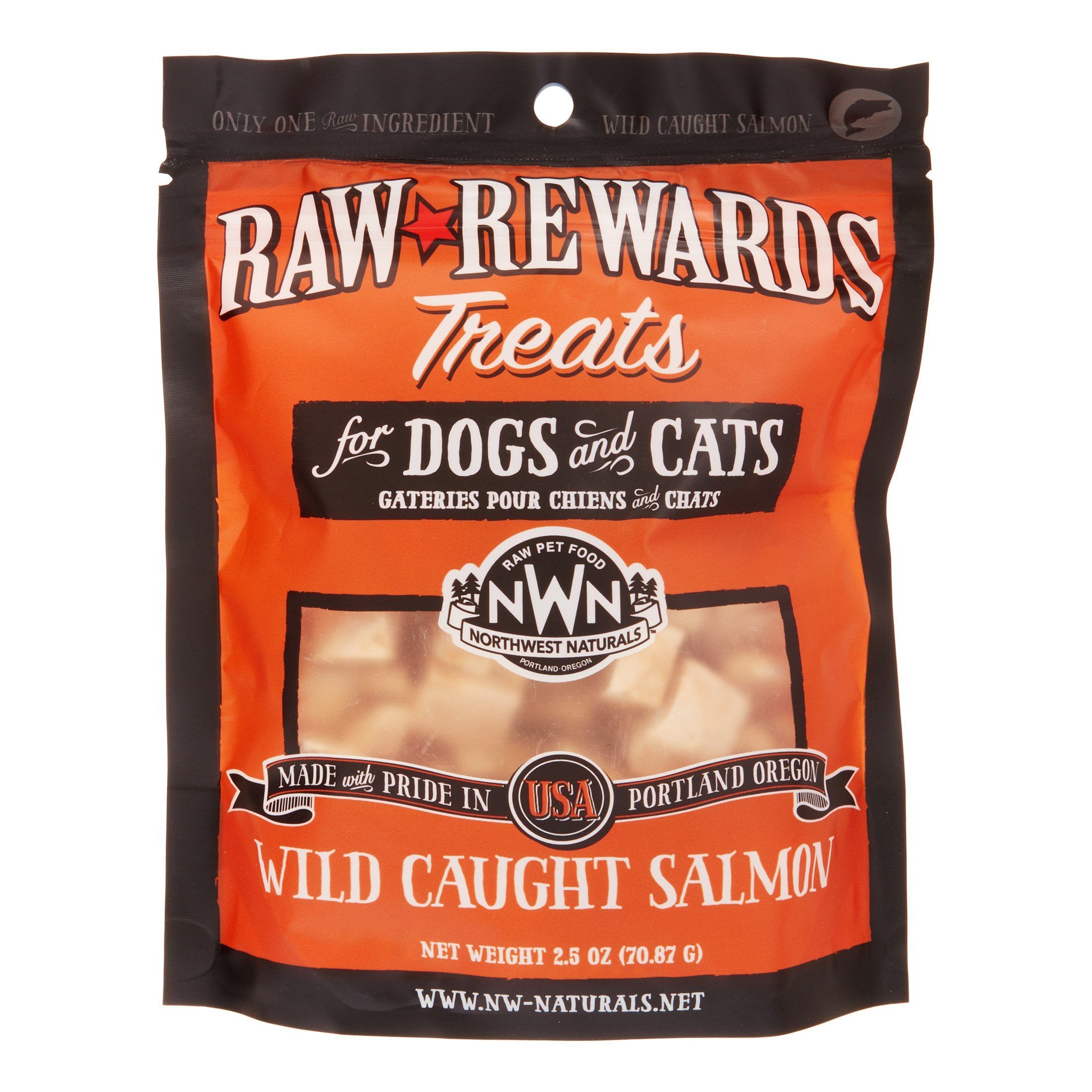Northwest Naturals Freeze Dried Salmon Freeze-Dried Cat and Dog Treats - 2.5 oz Bag