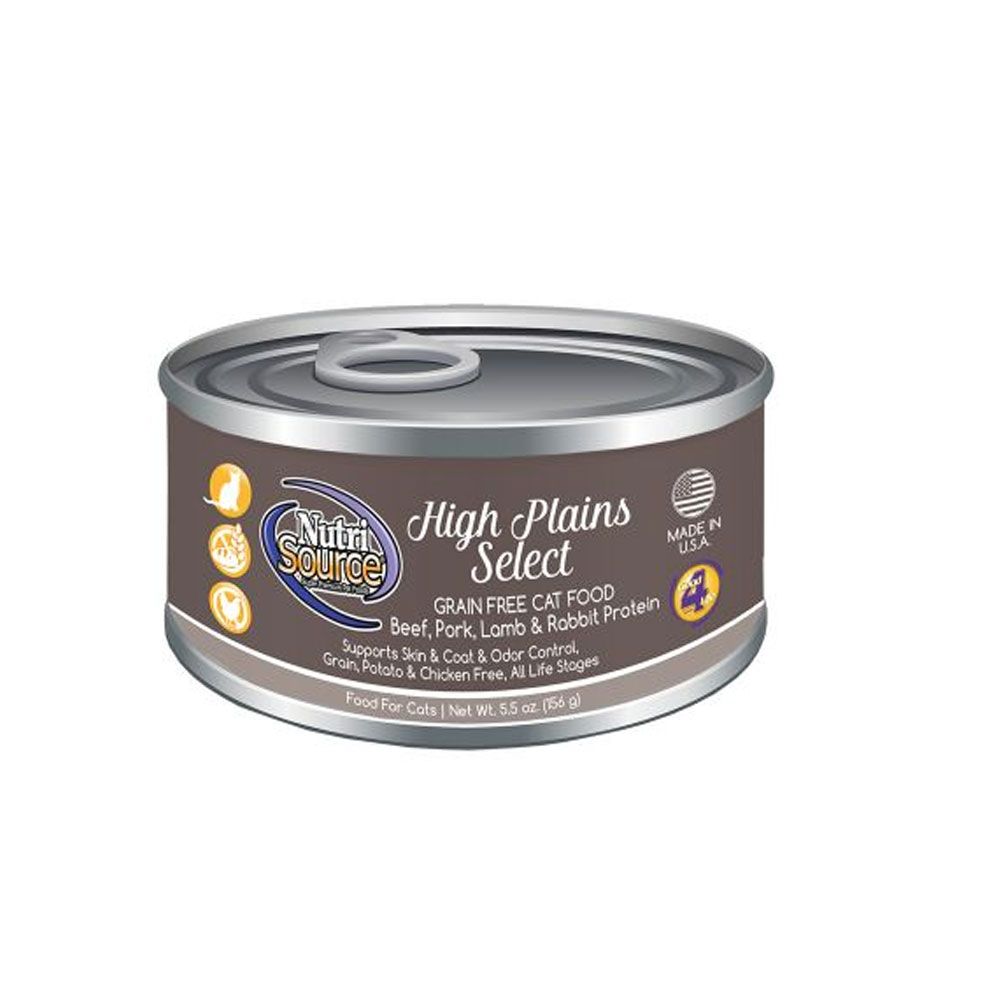 Nutrisource Grain Free High Plains Select Cat Canned Canned Cat Food - 5.5 oz - Case of 12