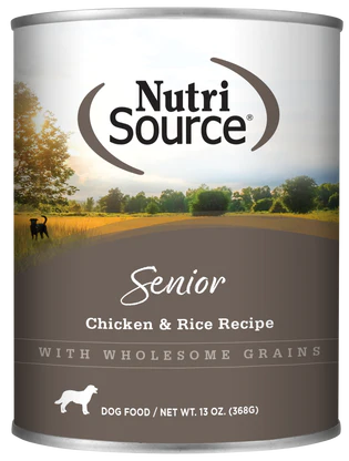 Nutrisource Senior Chicken & Rice Canned Canned Dog Food - 13 oz - Case of 12