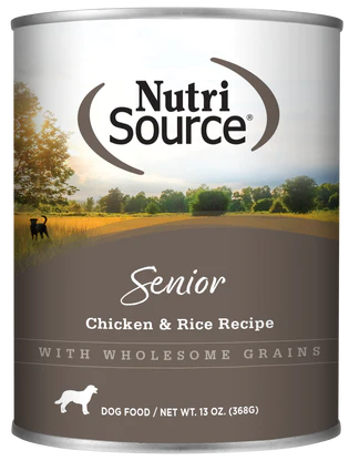 Nutrisource Senior Chicken & Rice Canned Canned Dog Food - 13 oz - Case of 12  