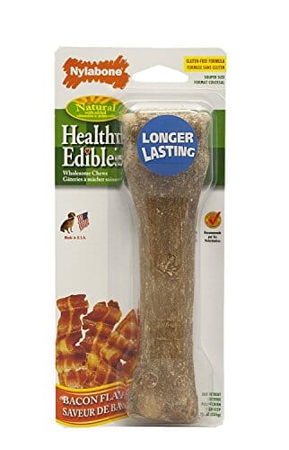 Nylabone Healthy Edibles Natural Chew Dog Biscuits Treats - Bacon - Souper