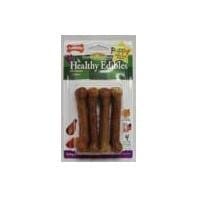 Nylabone Healthy Edibles Puppy Natural Chew Dog Biscuits Treats - Turkey/Sweet Potato - Petite - 4 Pack
