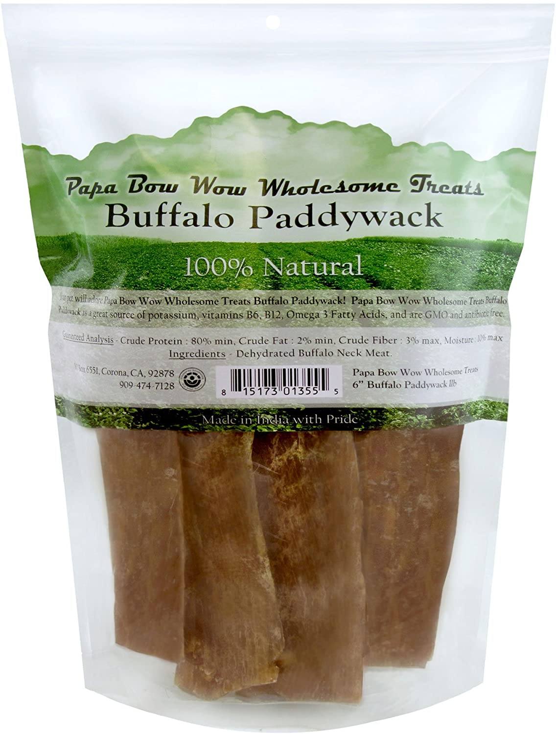 Papa Bow Wow Paddywack Dog Treats and Natural Chews - 6 Inch - 1 lb