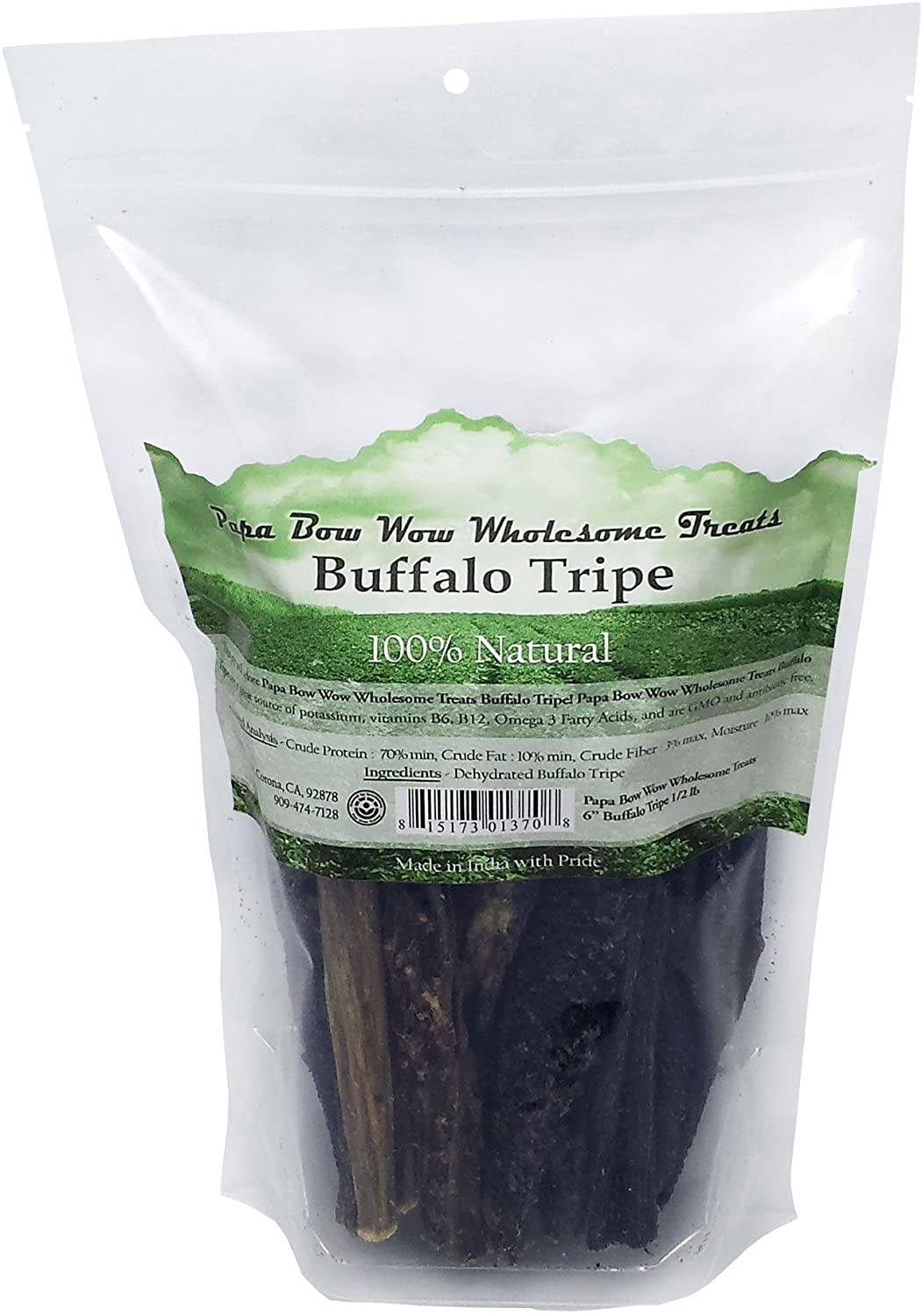 Papa Bow Wow Tripe Dog Treats and Natural Chews - 6 Inch - 0.5 lb