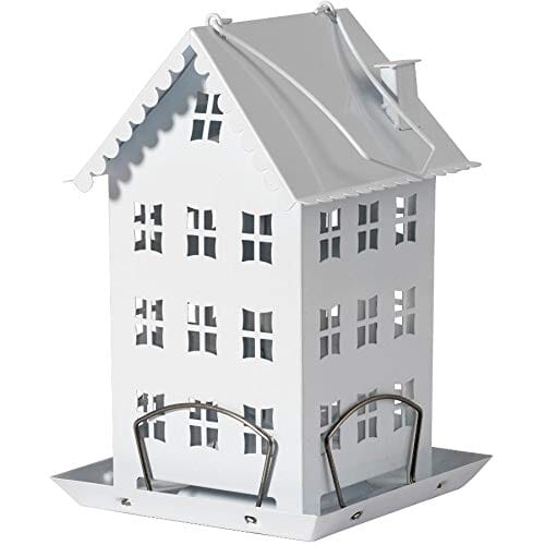 Perky-Pet Farmhouse Wild Bird Feeder - White - 2.8 Lbs Cap