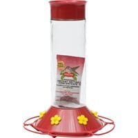 Perky-Pet Glass Hummingbird Feeder - Red - 30 Oz Cap