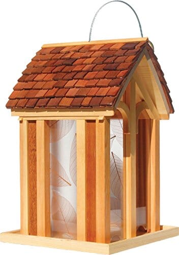 Perky-Pet Mountain Chapel Wooden Hopper Wild Bird Feeder - 3.5 Lbs Cap
