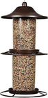 Perky-Pet Panorama Plastic Bird Tubed Wild Bird Feeder - Brown - 4.5 Lbs Cap