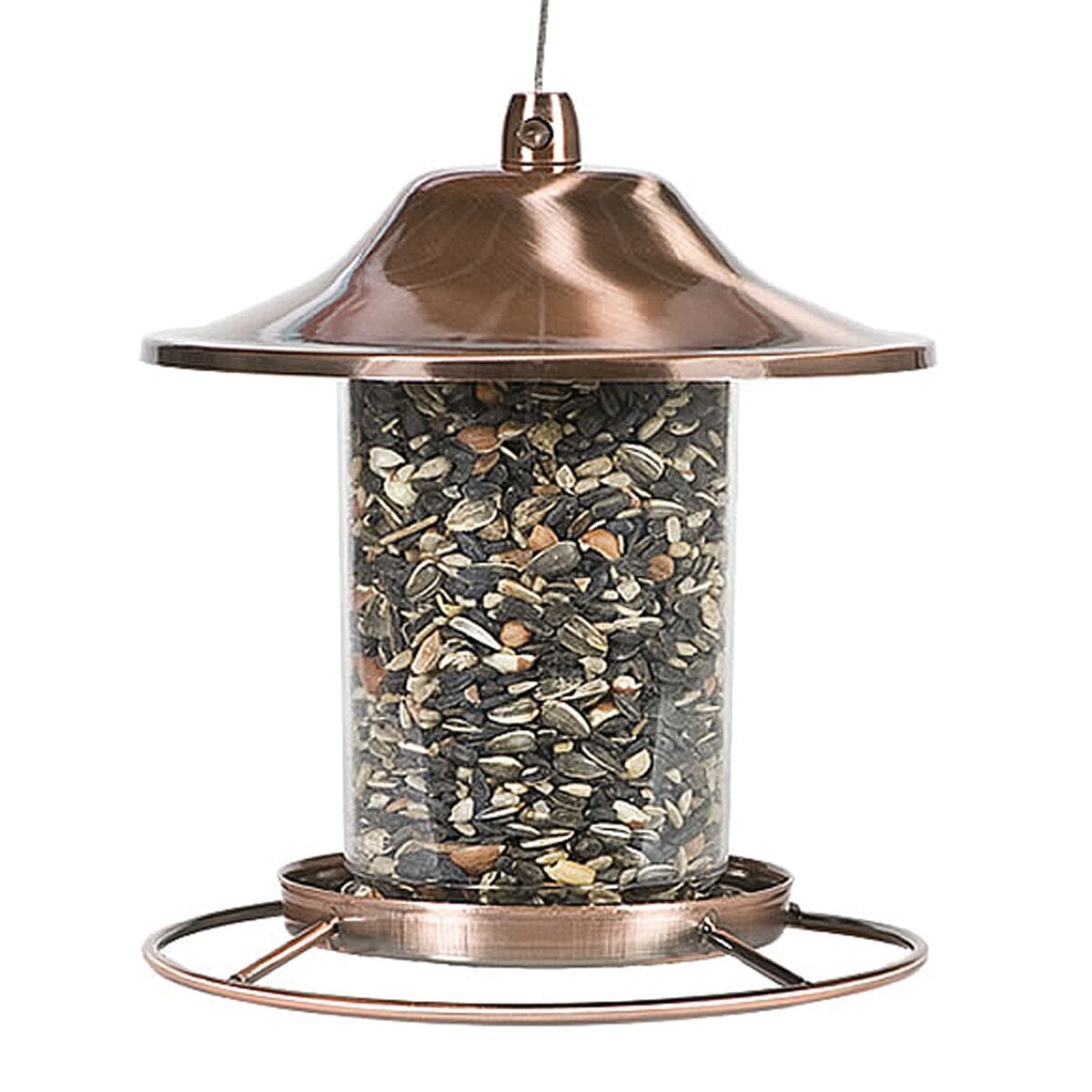 Perky-Pet Panorama Plastic Bird Tubed Wild Bird Feeder - Copper - 2 Lbs Cap