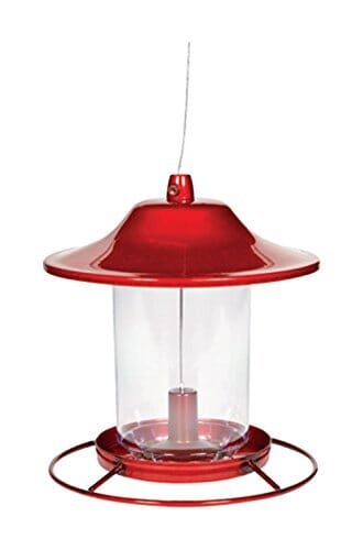 Perky-Pet Panorama Plastic Bird Tubed Wild Bird Feeder - Red - 2 Lbs Cap