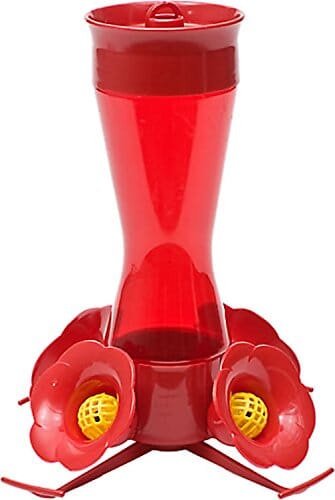 Perky-Pet Pinch Waist Plastic Hummingbird Feeder - Red - 8 Oz Cap