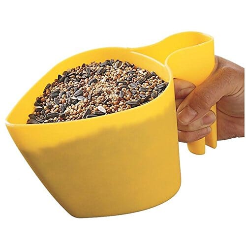 Perky-Pet Scoop N' Fill Scooper Wild Bird Accessories - Yellow - 4 Cup Cap