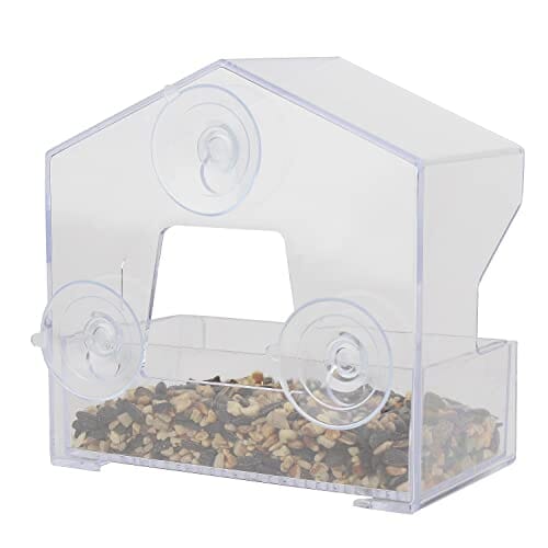 Perky-Pet Window Seed Wild Bird Feeder - Clear - .5 Lbs Cap