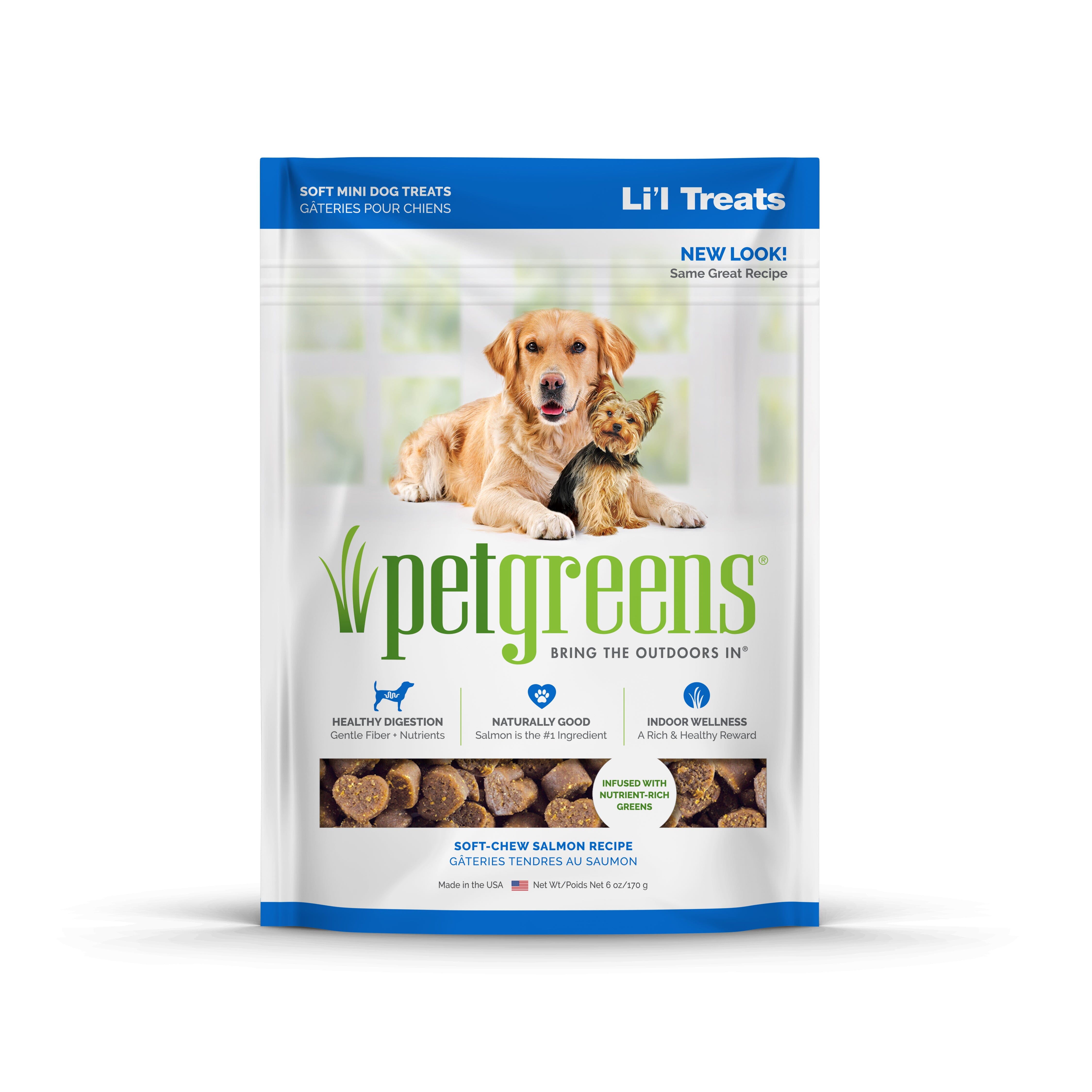 Pet Greens Li'l Treats Soft Mini Dog Treats Salmon - 6 Oz