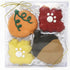 Pet Life 4 Piece Fall Assortment Whole Wheat Oat and Yogurt Dog Biscuit Set