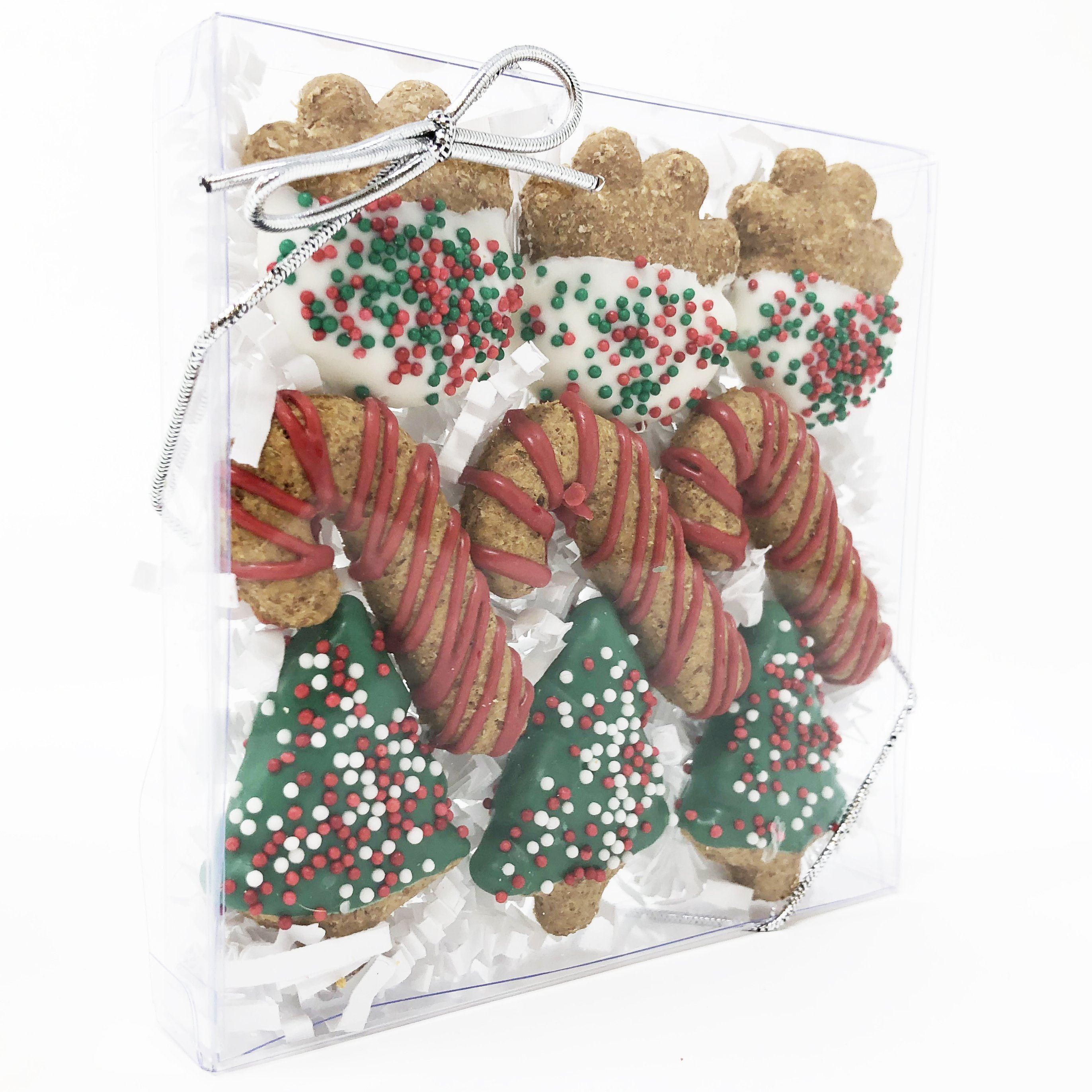 Pet Life 9 Piece Mini Holiday Whole Wheat Oat and Yogurt Dog Biscuit Set