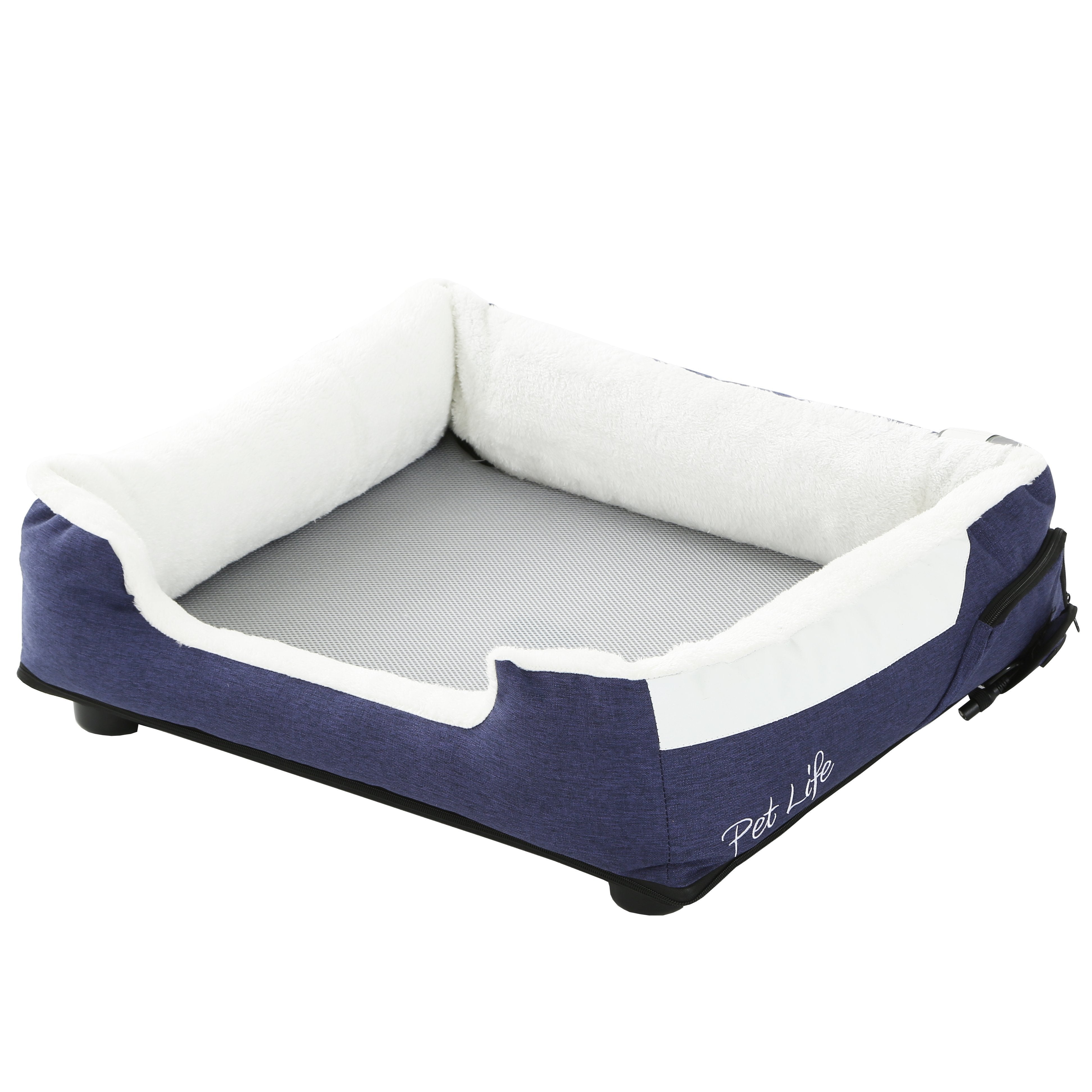 Pet Life "Dream Smart" Electronic Heating and Cooling Smart Dog Bed Medium Navy