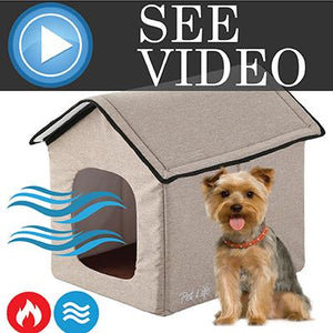 Pet Life 'Hush Puppy' Collapsible Electronic Heating and Cooling Smart Pet House