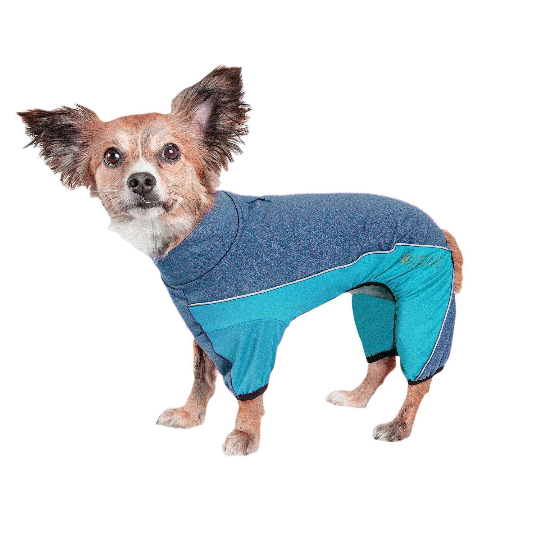 Pet Life ® Active 'Chase Pacer' Medium-weight 4-Way-Stretch Yoga Fitness Dog Tracksuit