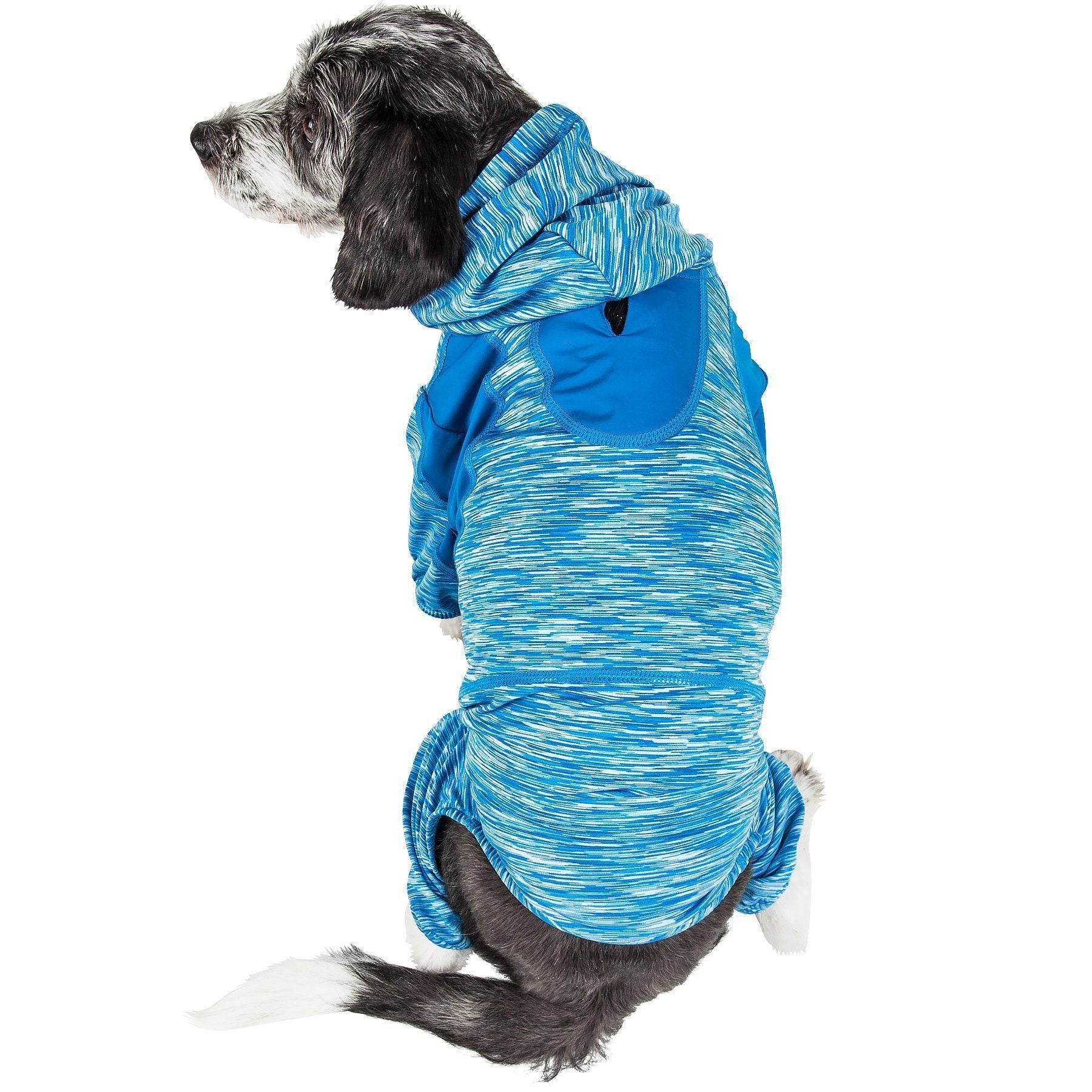 Pet Life ® Active 'Downward Dog' 4-Way-Stretch Fitness Yoga Dog Tracksuit Hoodie