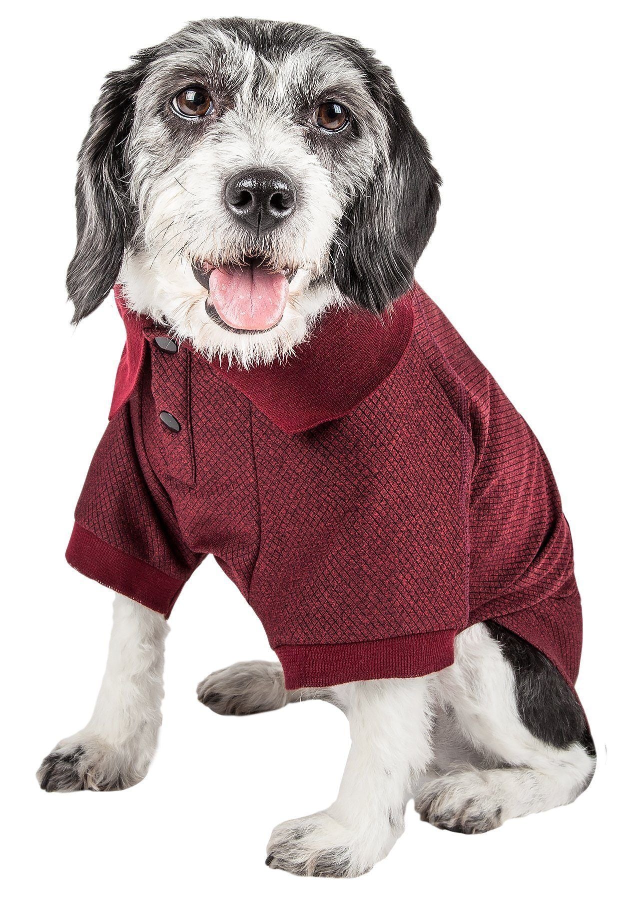 Pet Life ® Active 'Fur-Flex' Stretch and Quick-Dry Anti-Odor Fitness Yoga Dog Polo T-Shirt