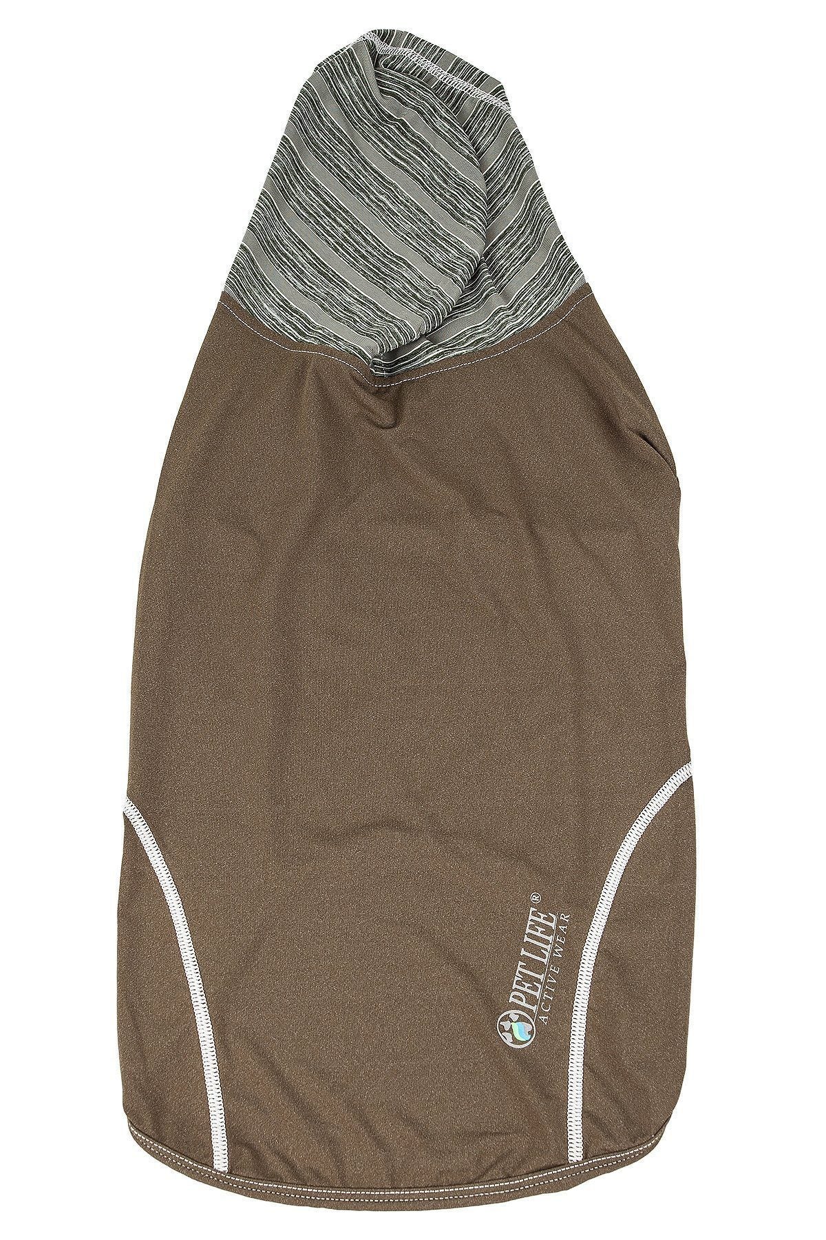 Pet Life ® Active 'Pull-Rover' 4-Way Stretch Sleeveless Fitness Yoga Dog T-Shirt Hoodie