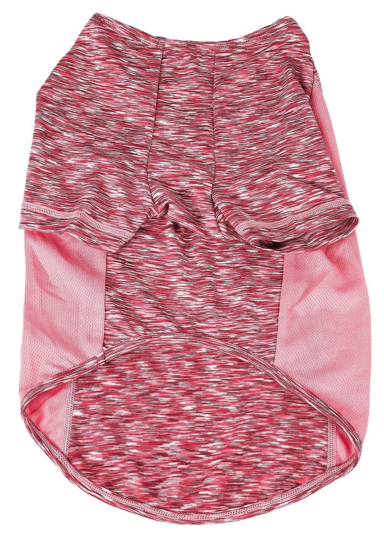 Pet Life ® Active 'Warf Speed' Heathered Ultra-Stretch Yoga Fitness Dog T-Shirt