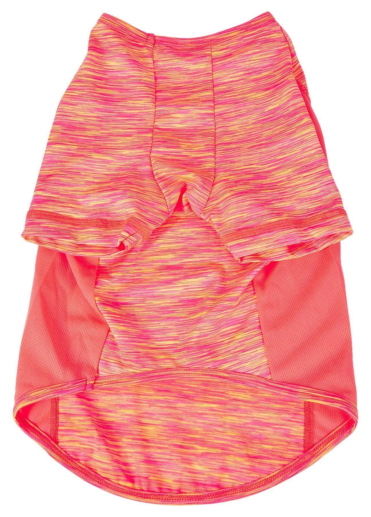 Pet Life ® Active 'Warf Speed' Heathered Ultra-Stretch Yoga Fitness Dog T-Shirt