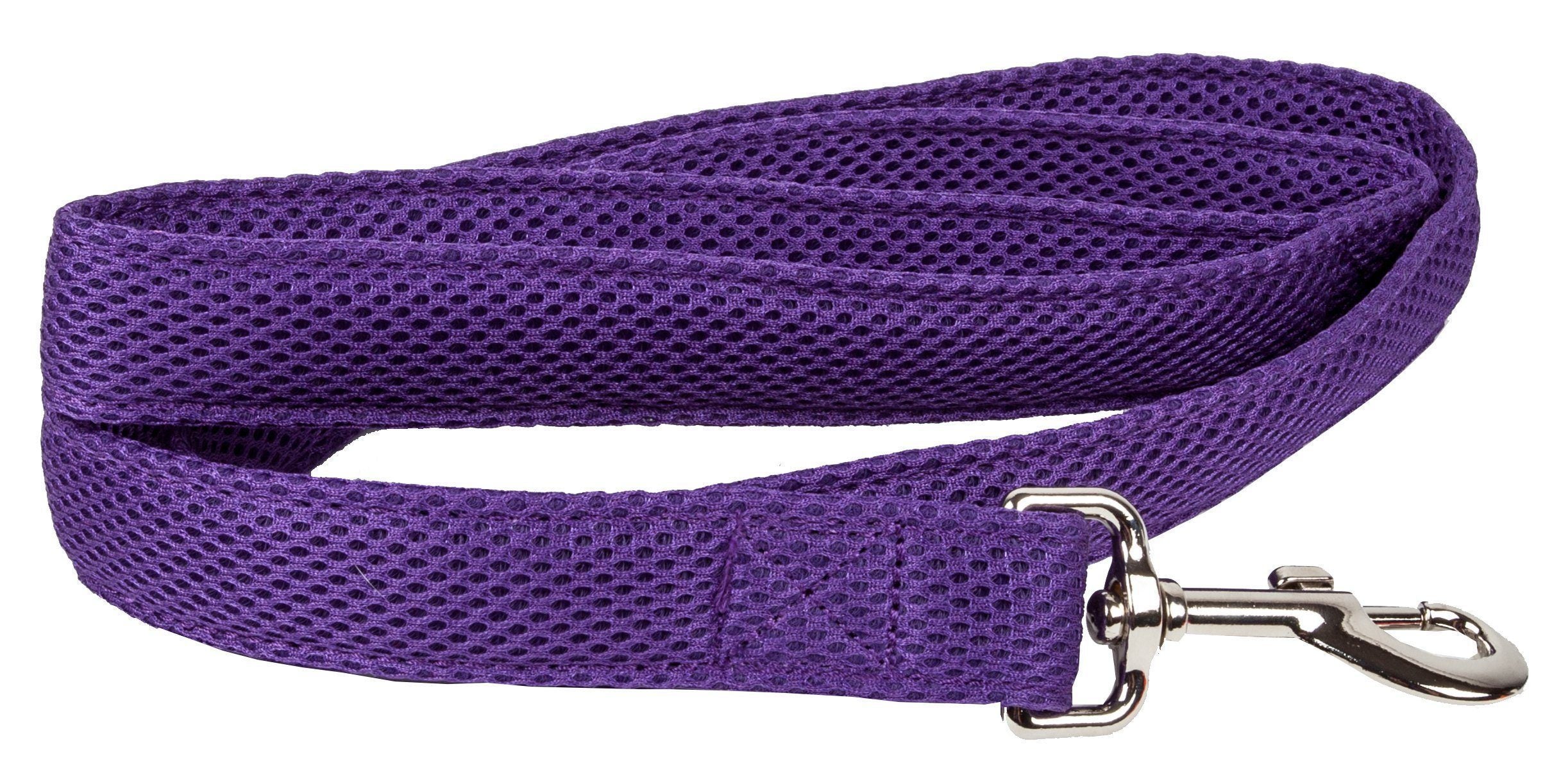 Pet Life ®  'Aero Mesh' Breathable and Adjustable Dual Sided Thick Mesh Dog Leash Purple 