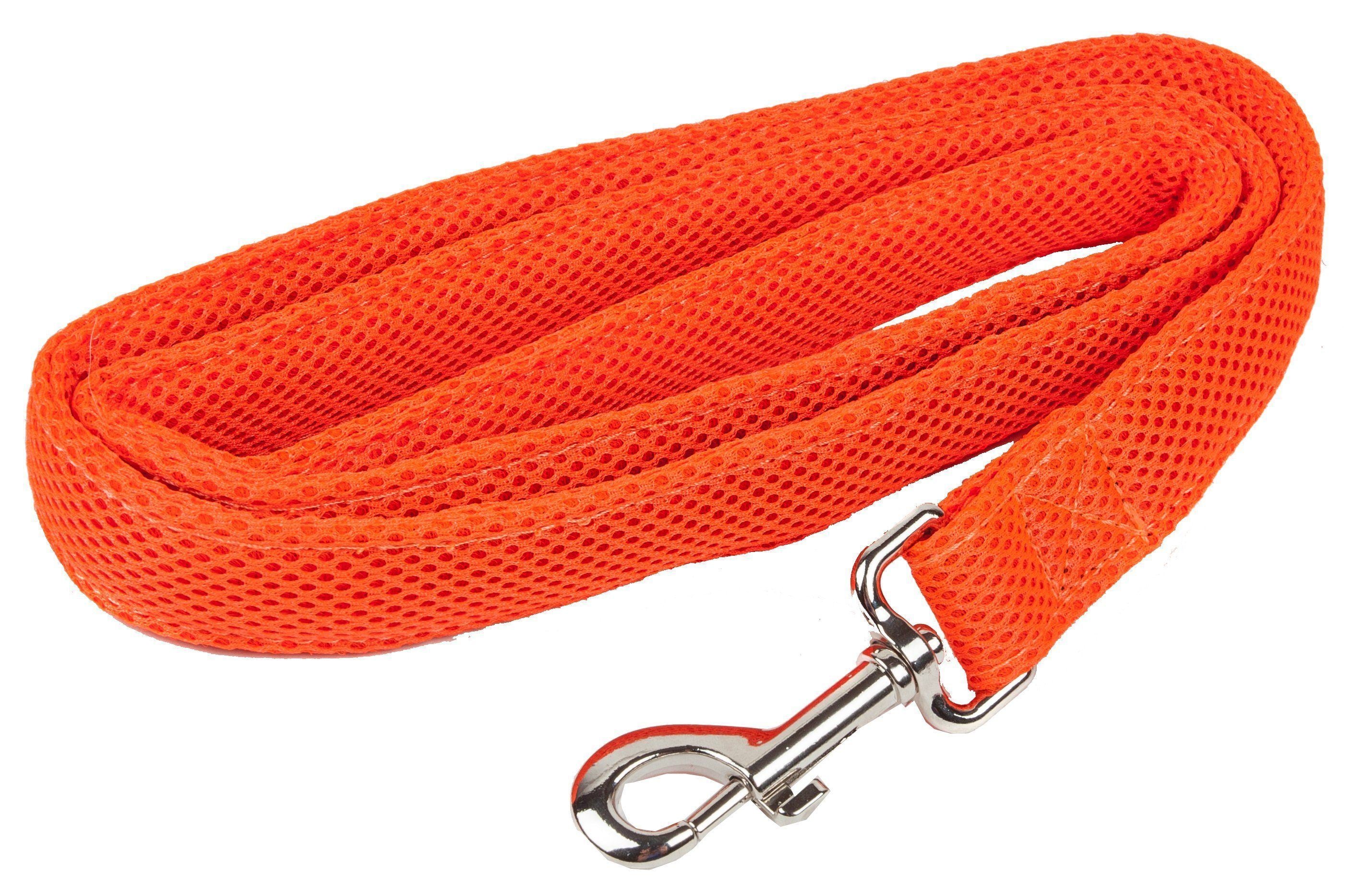 Pet Life ® 'Aero Mesh' Breathable and Adjustable Dual Sided Thick Mesh Dog Leash Orange