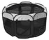 Pet Life ® 'All-Terrain' Lightweight Easy Folding Wire-Framed Collapsible Travel Pet Dog Playpen crate Medium Black And White