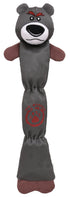 Pet Life ® Animated Extra Long Nylon Squeaker Water-resistant Plush Dog Toy Grey