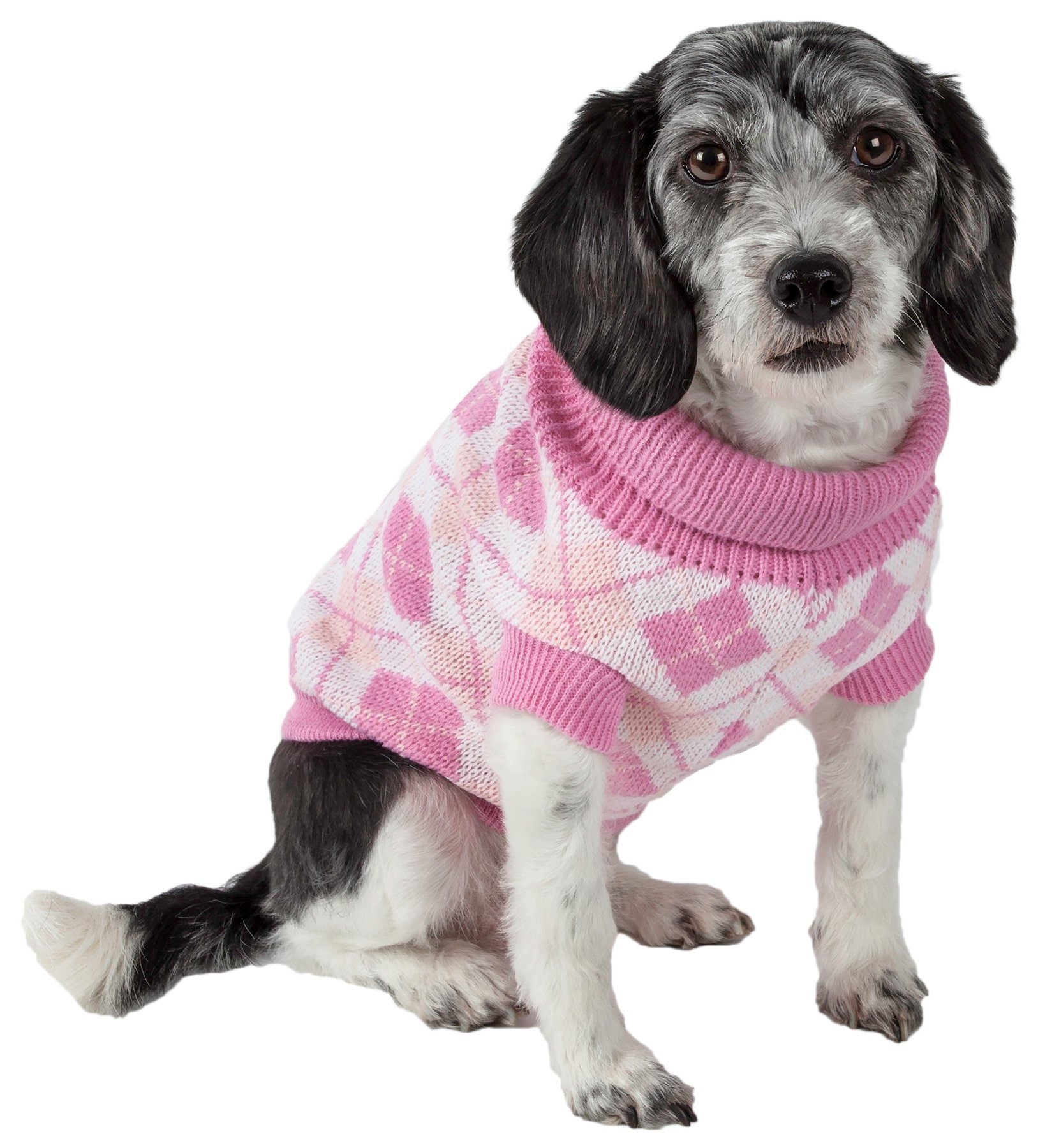 Pet Life ® 'Argyle Style' Ribbed Knitted Fashion Designer Dog Sweater  
