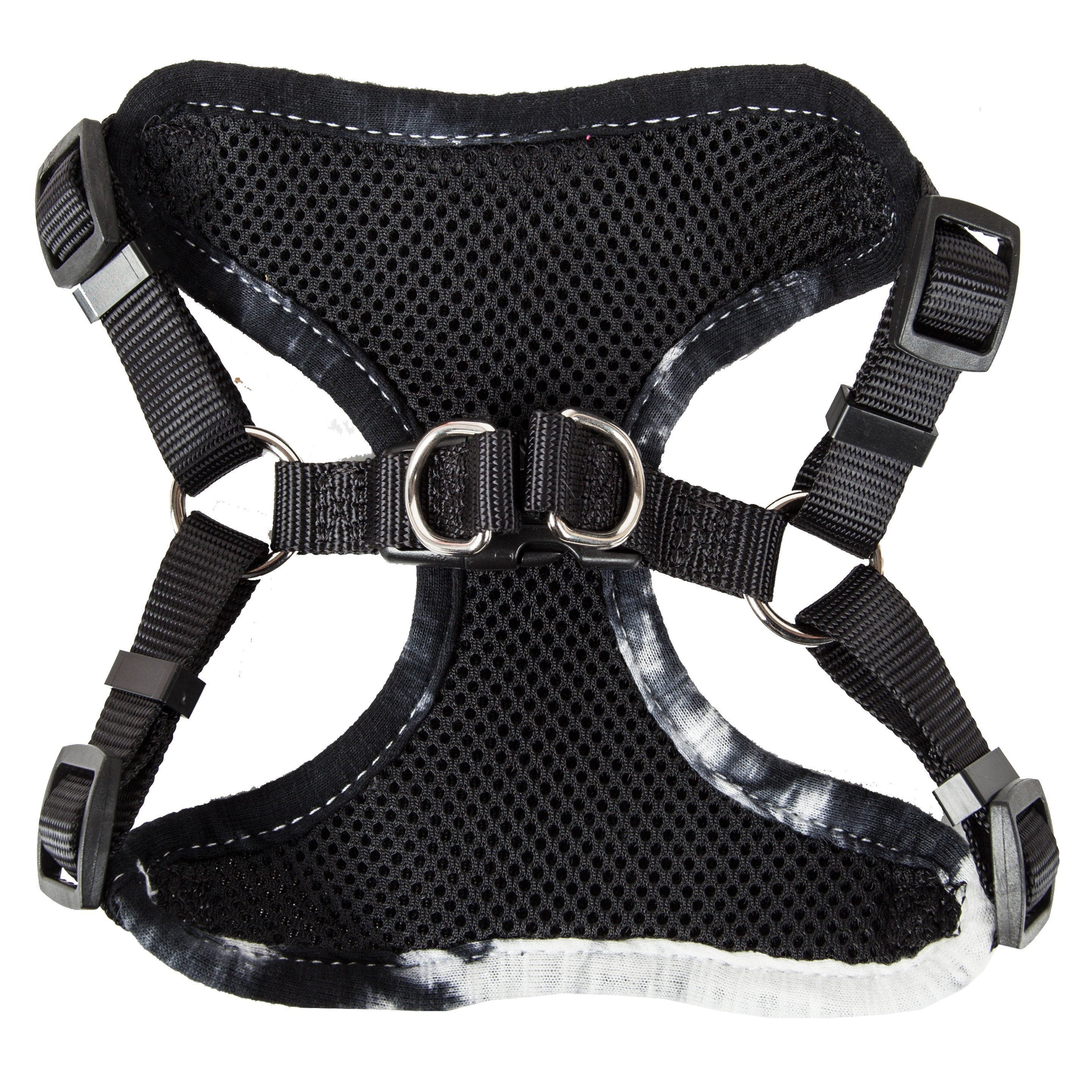 Pet Life ®  'Bonatied' Mesh Reversed Adjustable Fashion Dog Harness W/ Designer Neck Tie